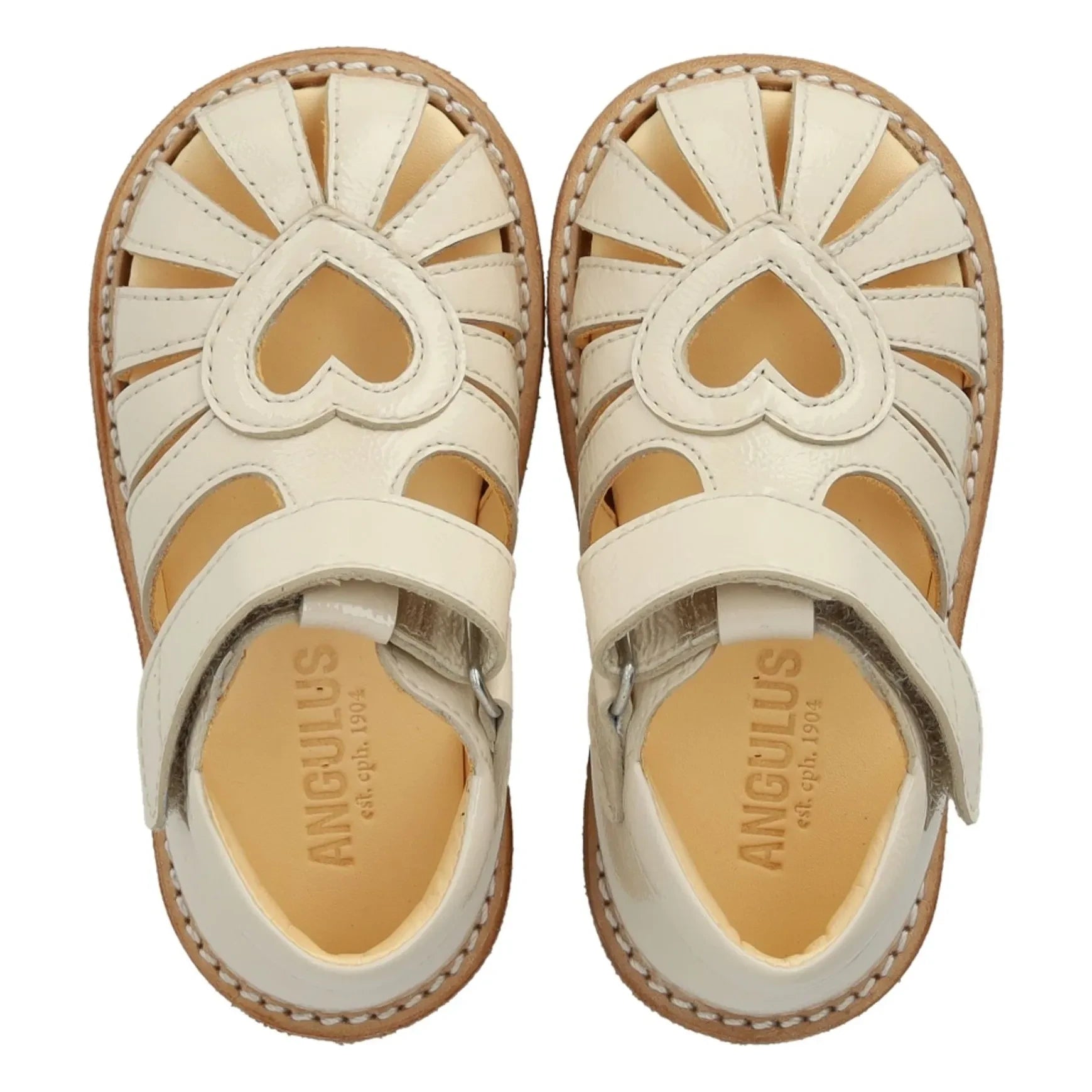 Angulus - Heart Sandals | Cream