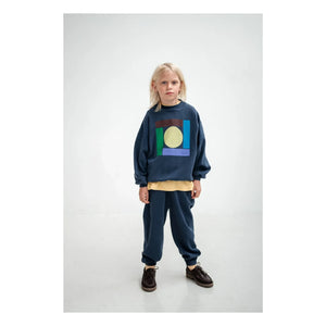 Repose AMS - Crew Neck Printed Organic Cotton | Midnight blue