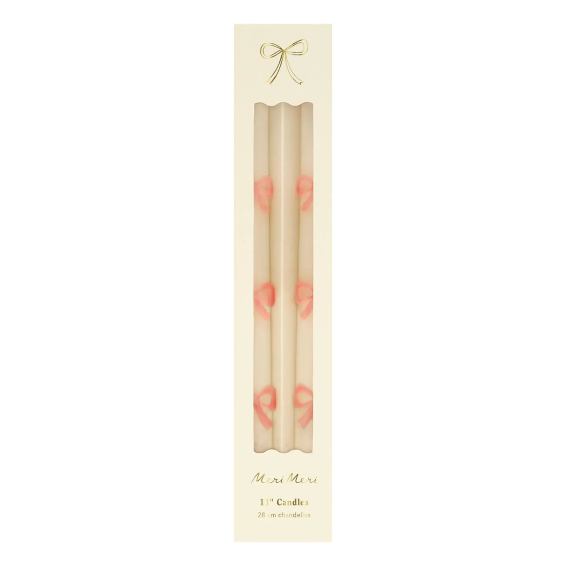 Meri Meri - Pink Ribbon Candles - Set of 2