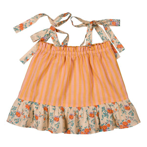 Louis Louise - Zoya Striped Floral Top | Orange
