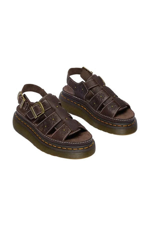Dr. Martens platform kadın deri sandalet Wrenlie