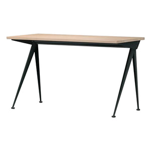 Vitra - Compas Direction Desk - Dark Black Base - Jean Prouvé, 1953 | Oak