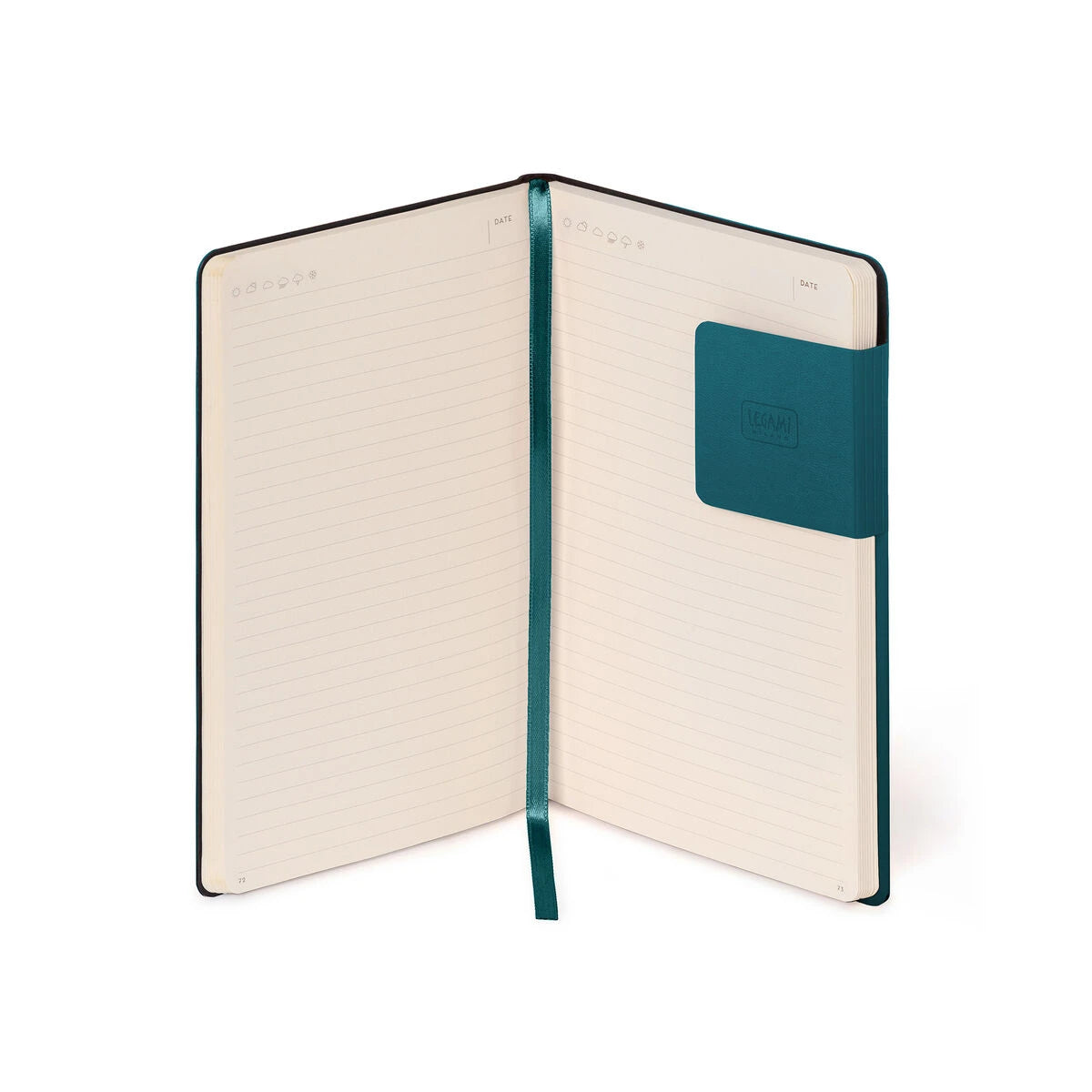 Legami - Lined Notebook with Monochrome Soft Cover - Deep Teal - My Notebook