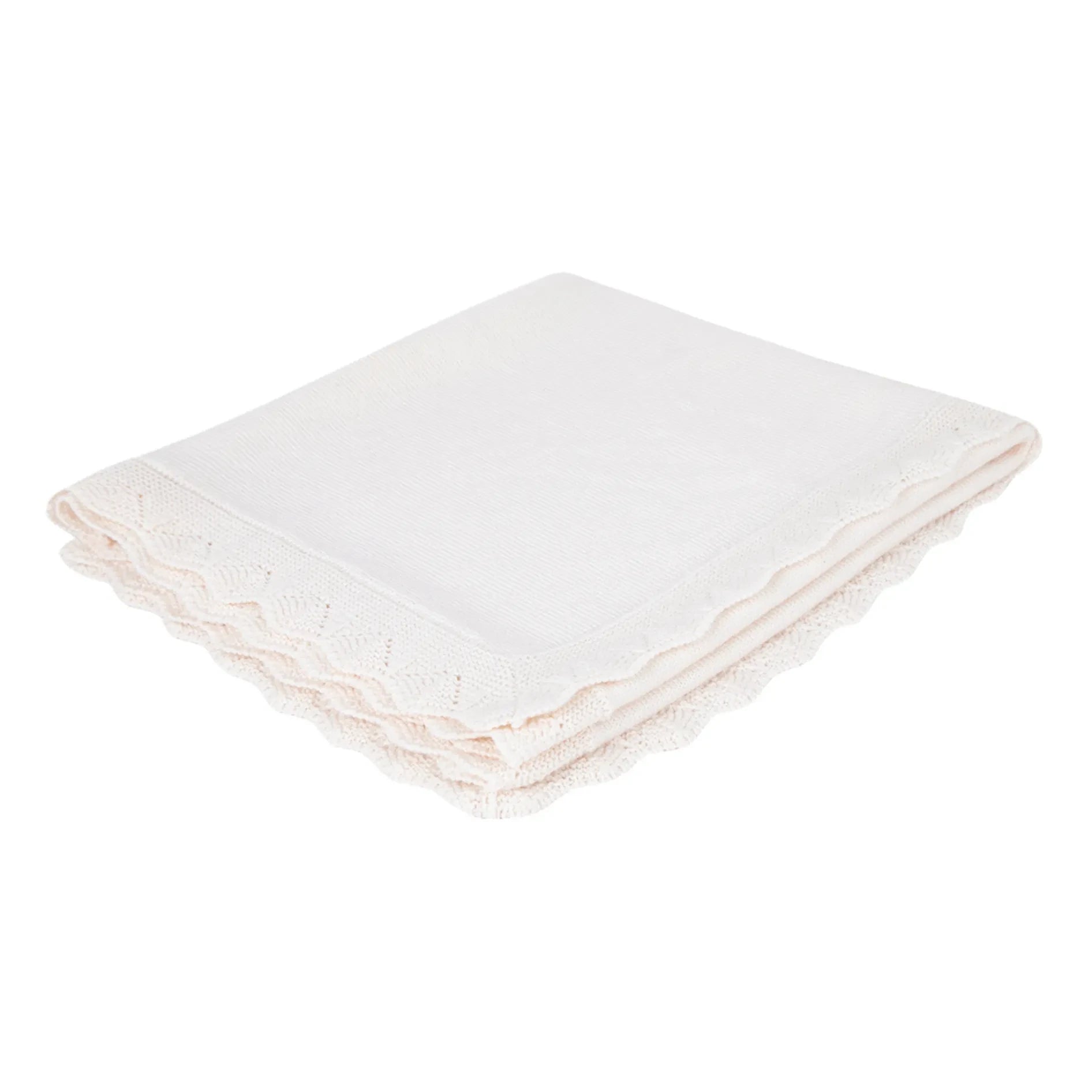 Tartine et Chocolat - Merino Wool Throw | White/Ecru
