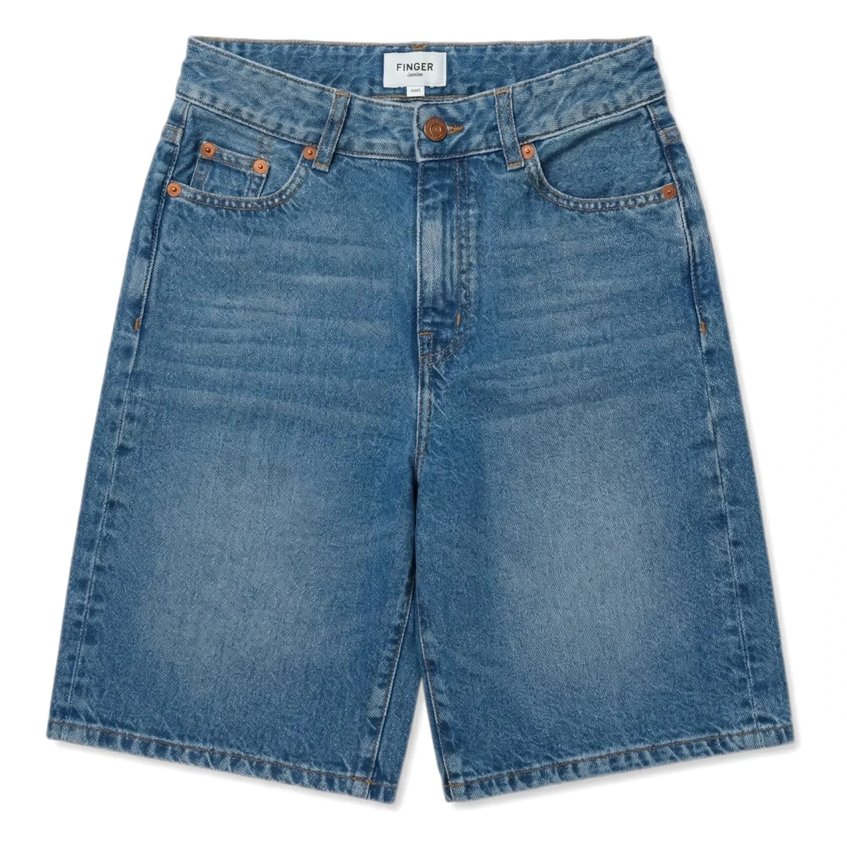 Finger in the nose - Bermuda Denim Oversize Sacha | Denim Blue