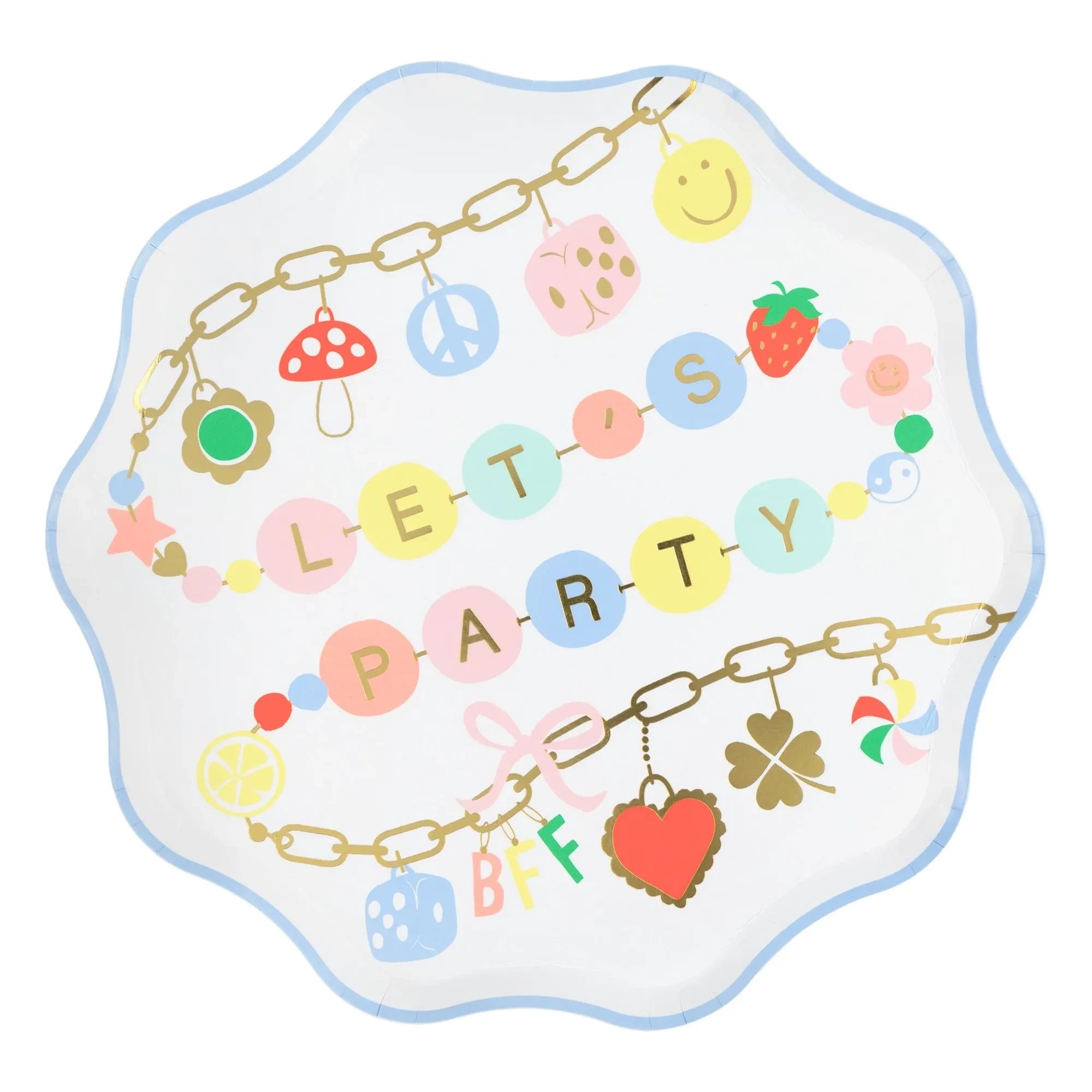 Meri Meri - Charm Parti Tabakları - 8'li Set