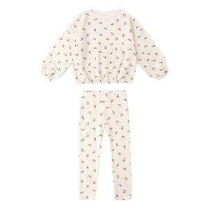 Rylee + Cru - Ruby Ditsy Sponge Sweat and Leggings Set | Ecru