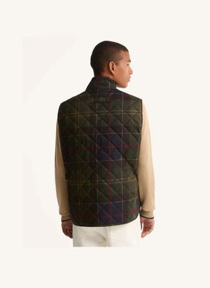 Barbour - Lowerdale Tartan Kapitone Yelek | Koyu yeşil