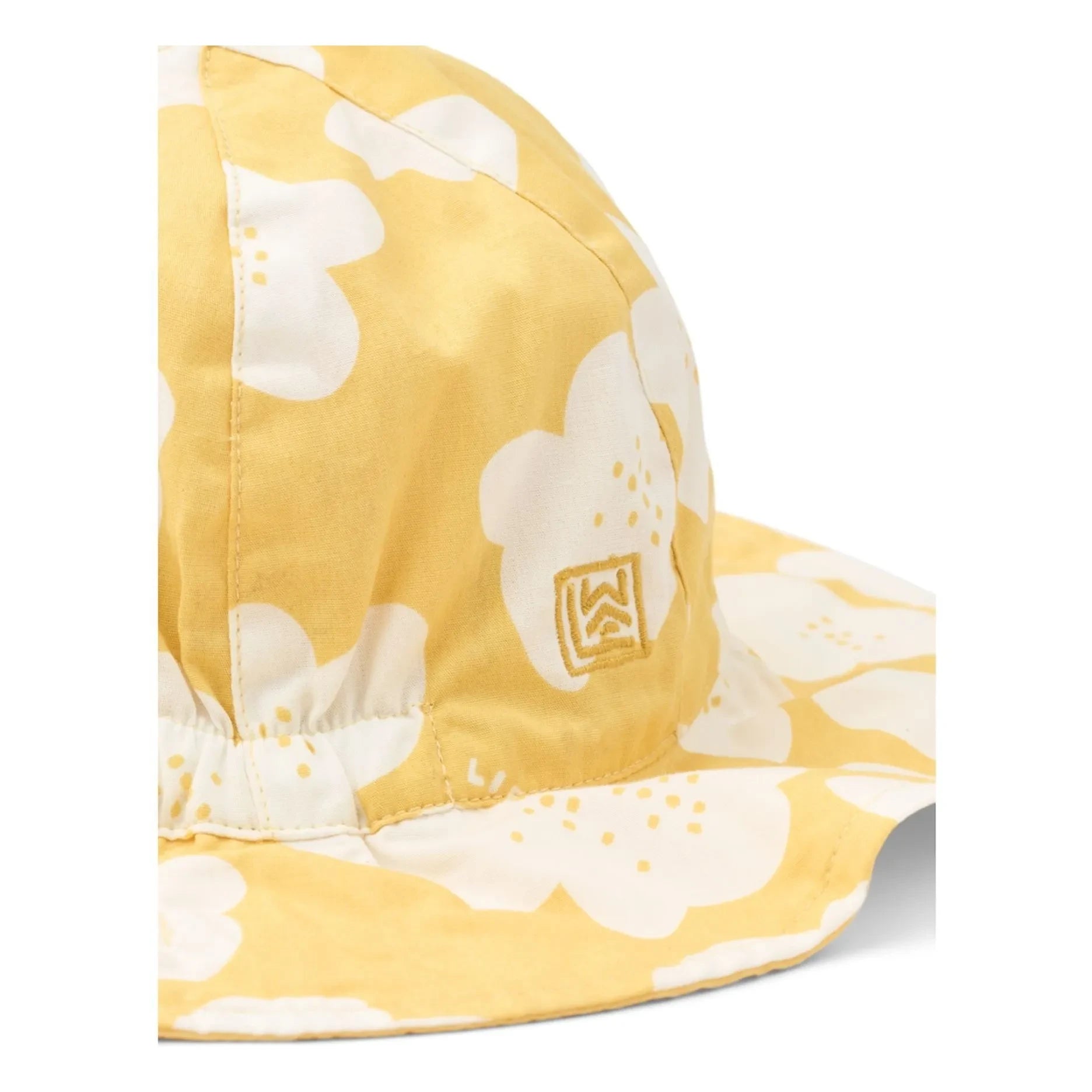 Liewood - Amélia Reversible Organic Cotton Hat with Floral Pattern | Yellow