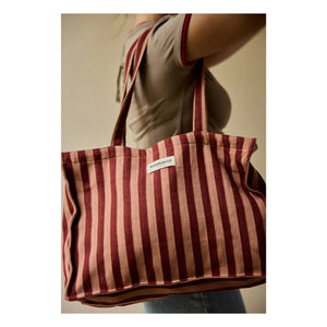 Gabrielle Paris - Garance Striped Weekend Bag | Red