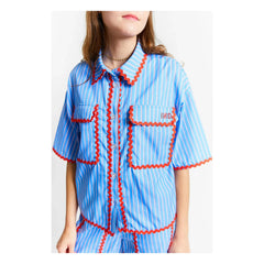 Indee - Suraya Contrast Trim Shirt | Blue