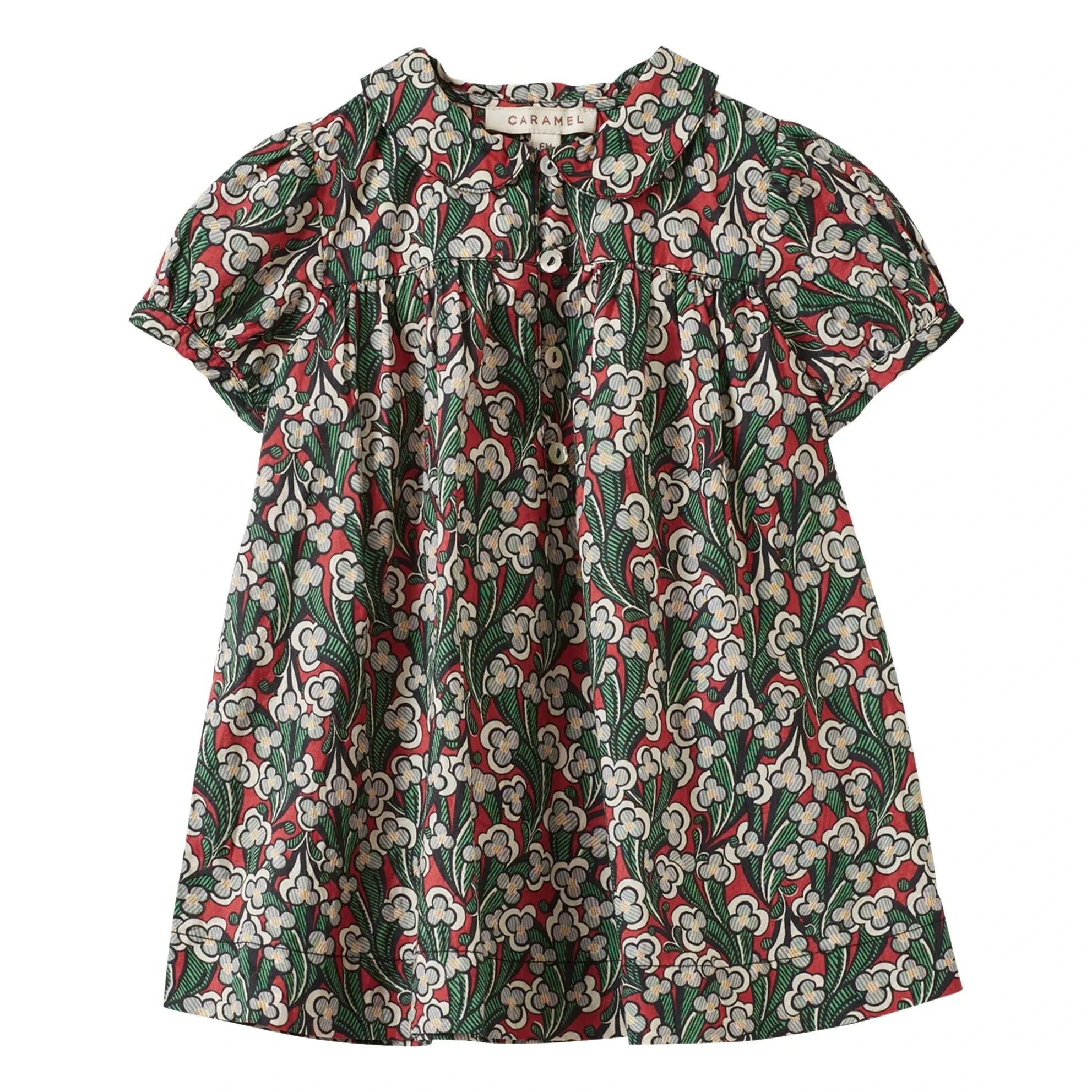 Caramel - Nina Liberty Dress and Bloomer Set | Burgundy
