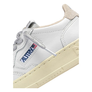 Autry - Baskets Kids Medalist Low Leather & Suede | White
