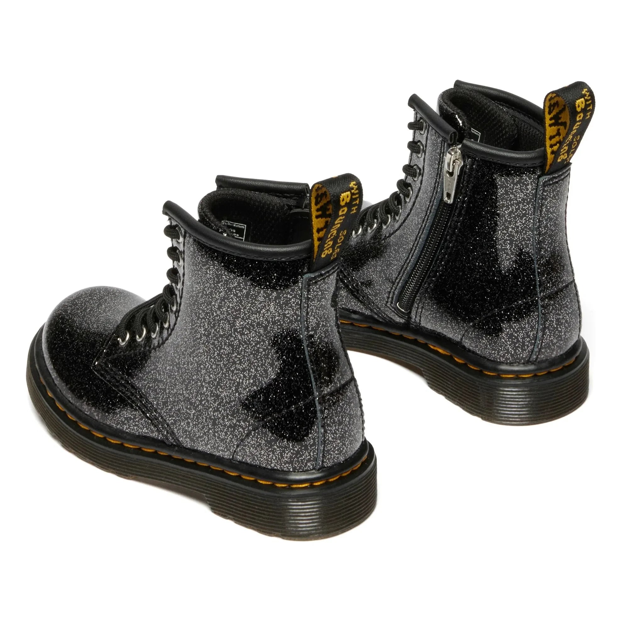 Dr. Martens - 1460 J Glitter Lace-Up Boots | Shiny Black