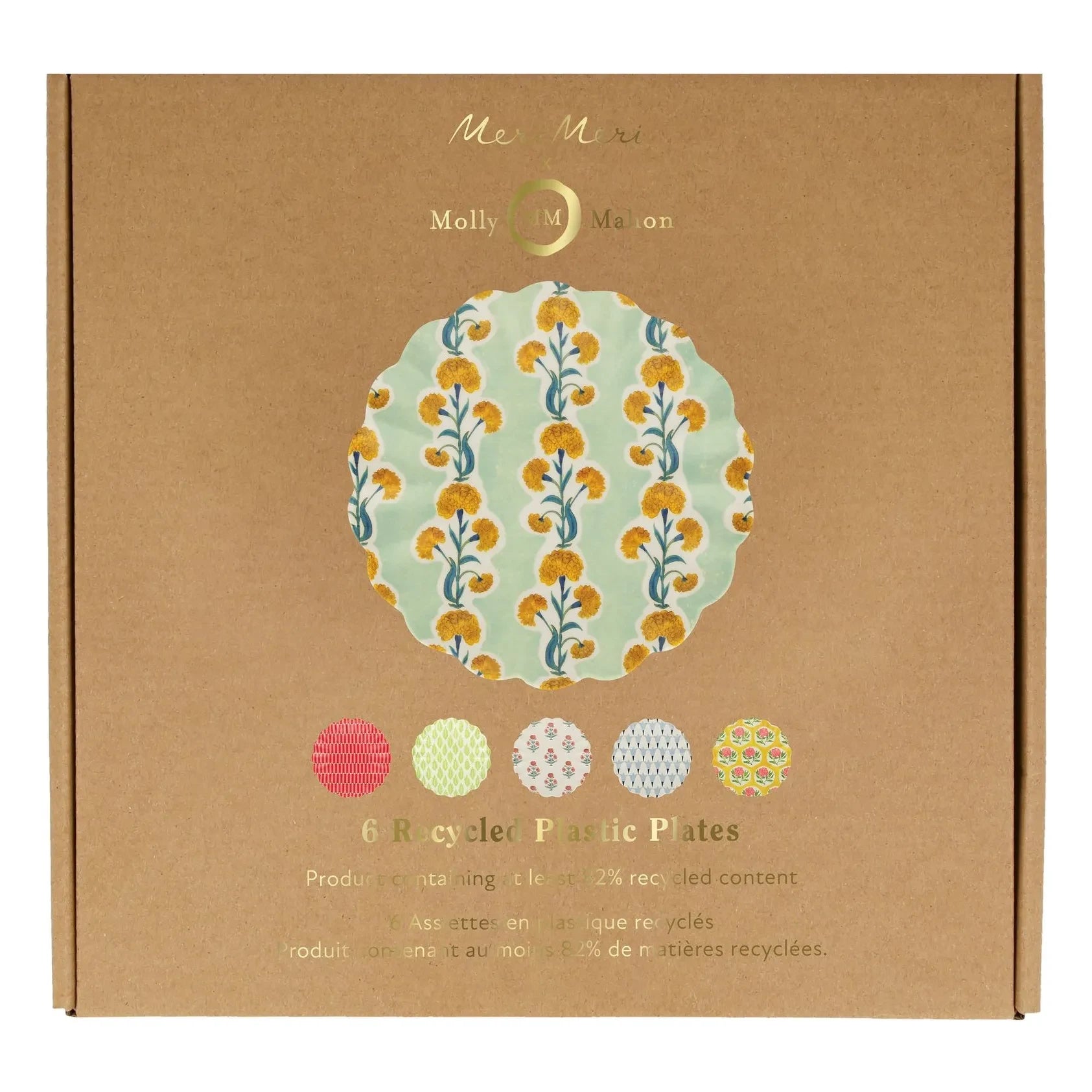 Meri Meri - Meri Meri x Molly Mahon - Set of 6 Small Reusable Plates