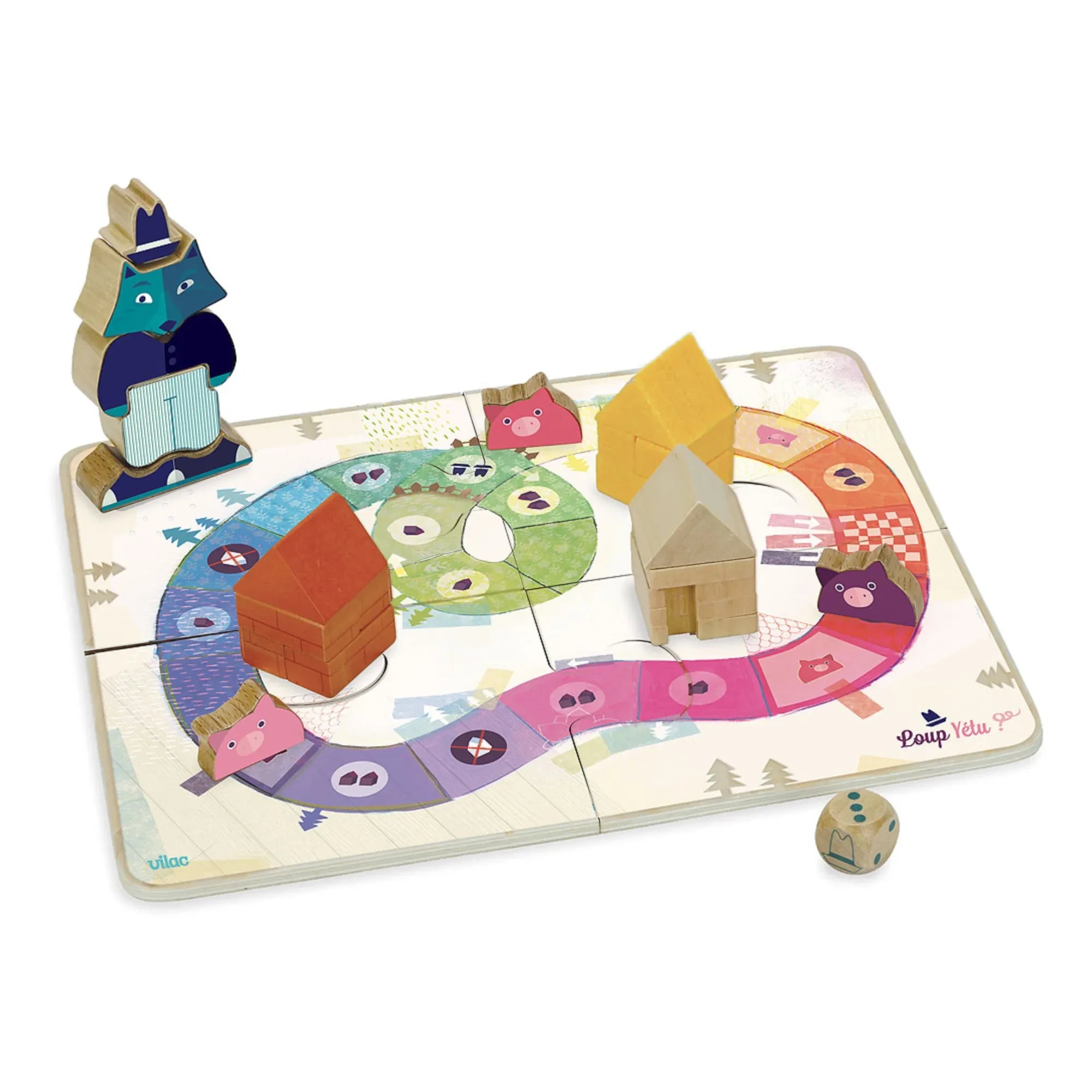 Vilac - Three Little Pigs Board Game
