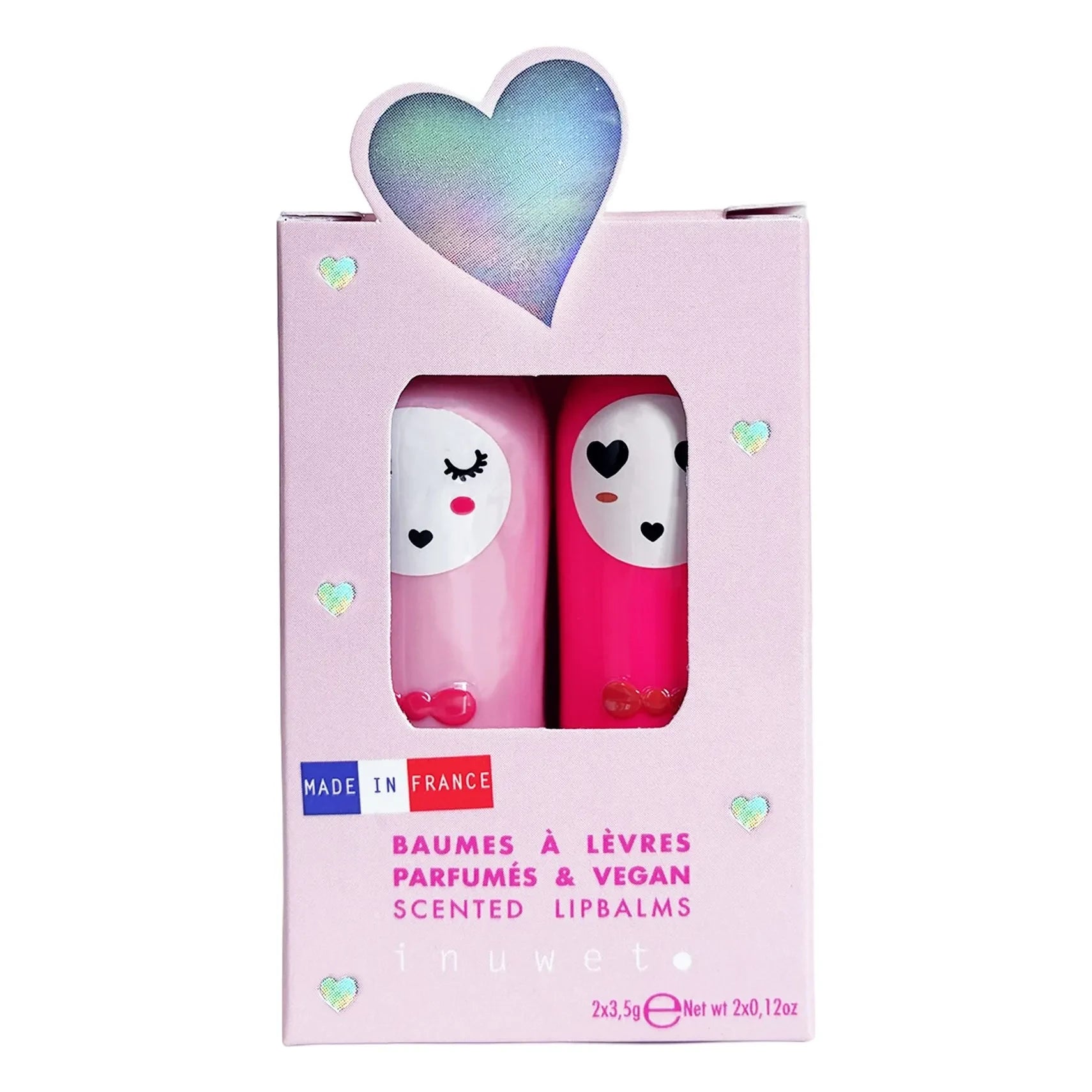 Inuwet - Bloom Lip Balm Duo Set - Strawberry and Cherry