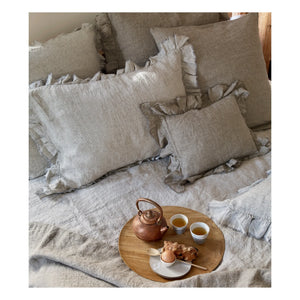 Maison de Vacances - Boho Yıkanmış Keten Yastık Kılıfı | Stone