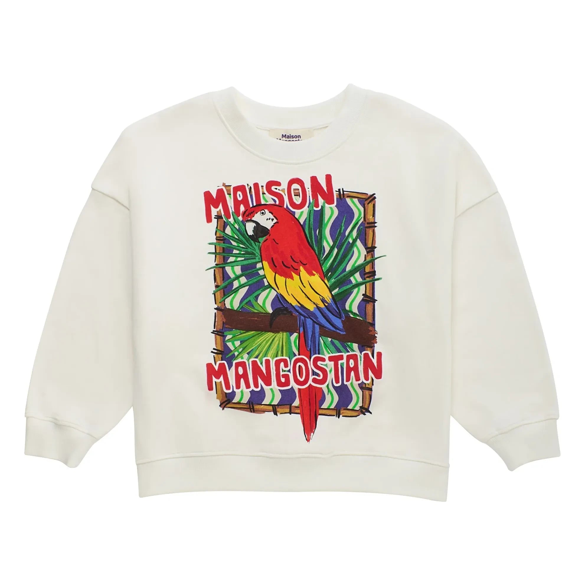 Maison Mangostan - Parrot sweatshirt | Beyaz