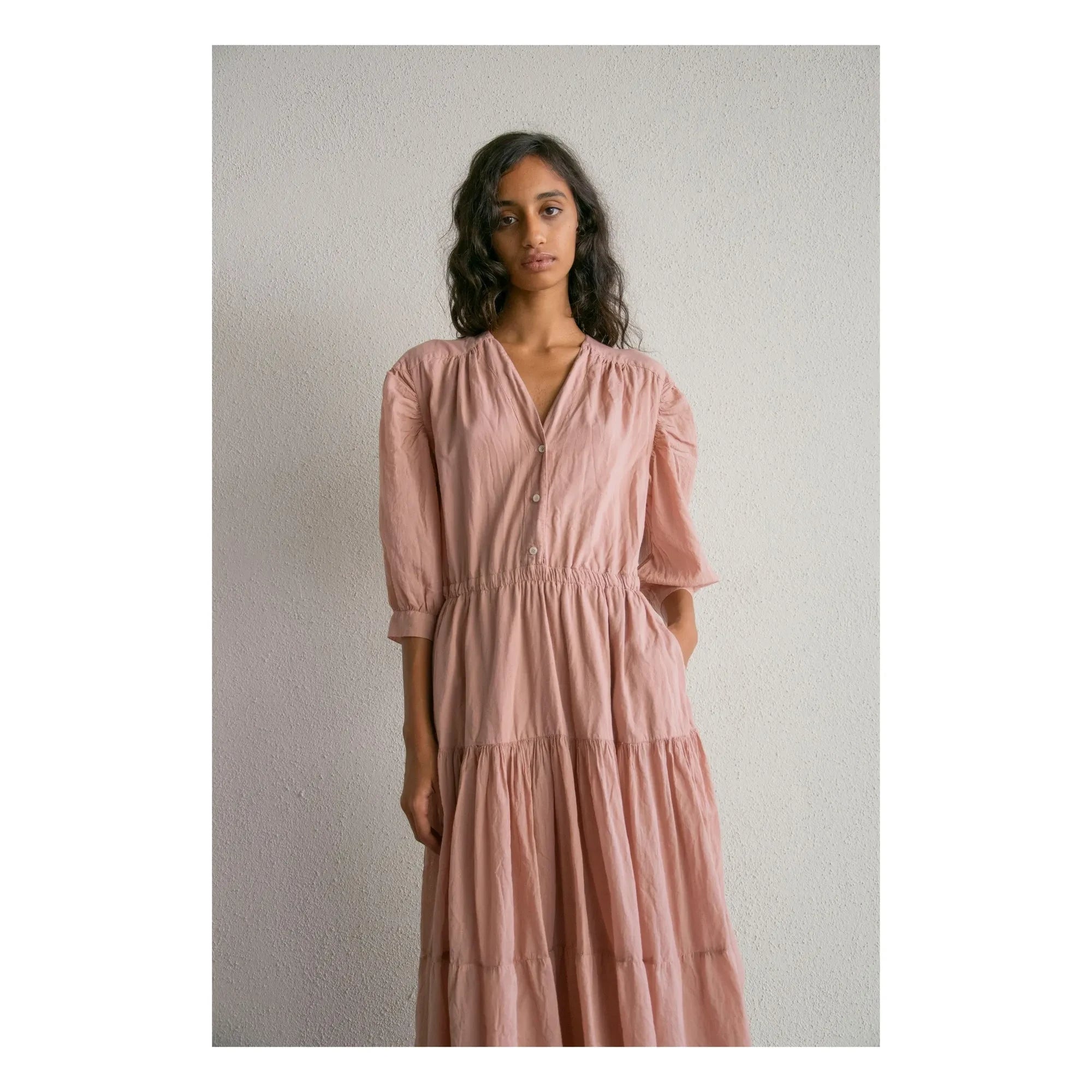 THEAVANT - Joana Cotton Voile Dress | Beige