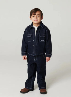 Copenhagen Colors - Organik Pamuk Denim Gömlek | Koyu Mavi