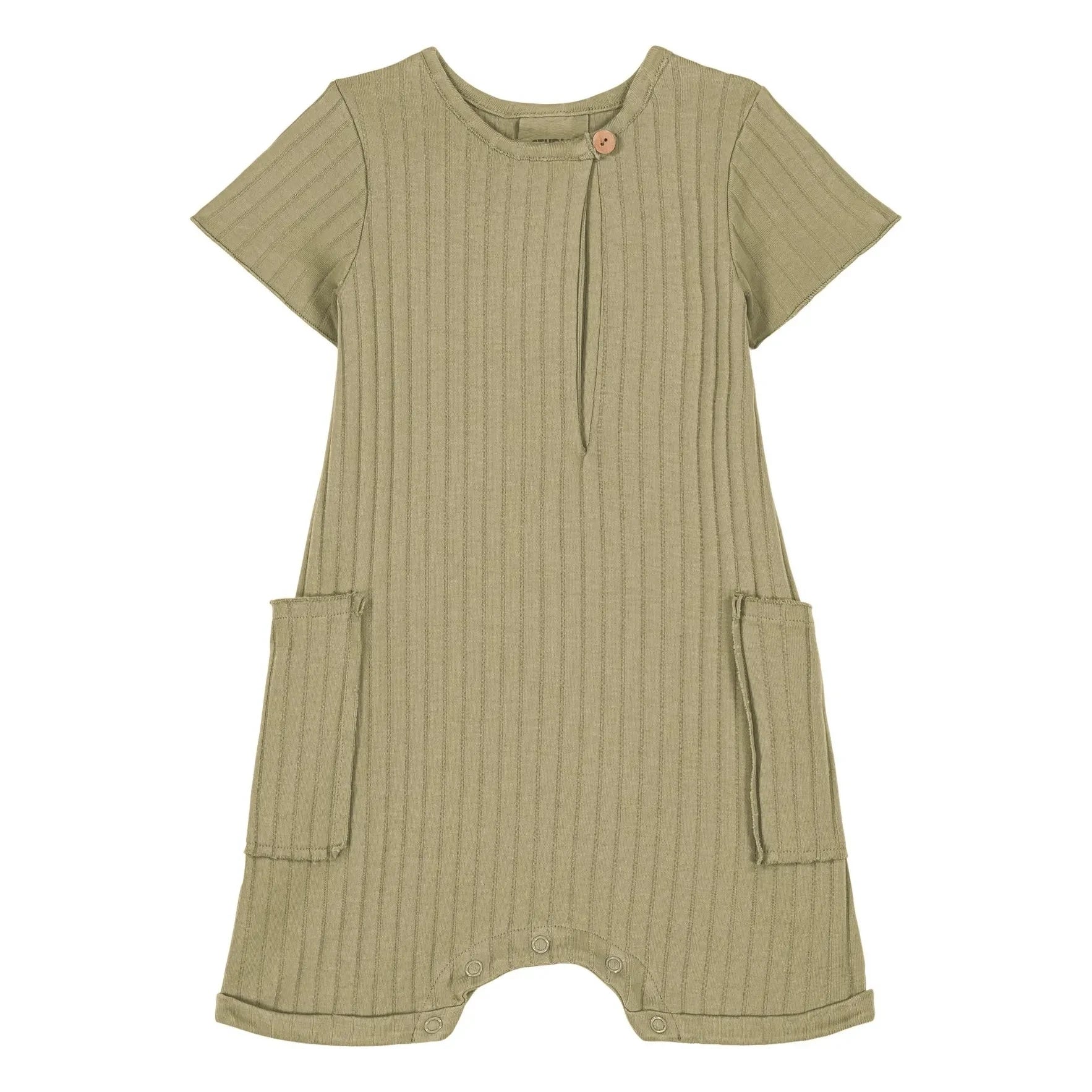Studio Bohème - Ribbed Romper Aimé Organic Cotton | Khaki