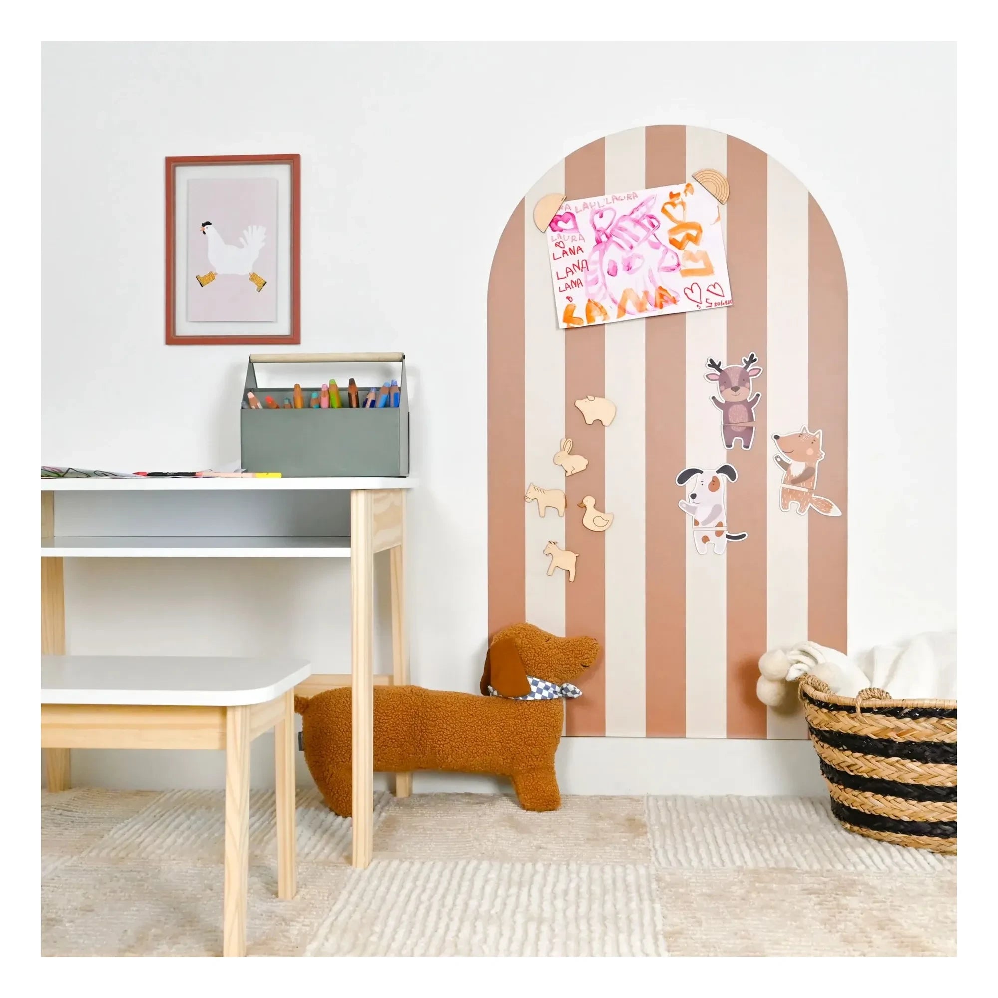 Ferflex - Striped Magnetic Wall Panel | Camel