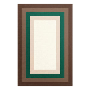 The Socialite Family - Luna Quadro wool rug | Green