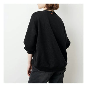 Sessùn - Chebbi Dotted Cotton Sweatshirt | Black