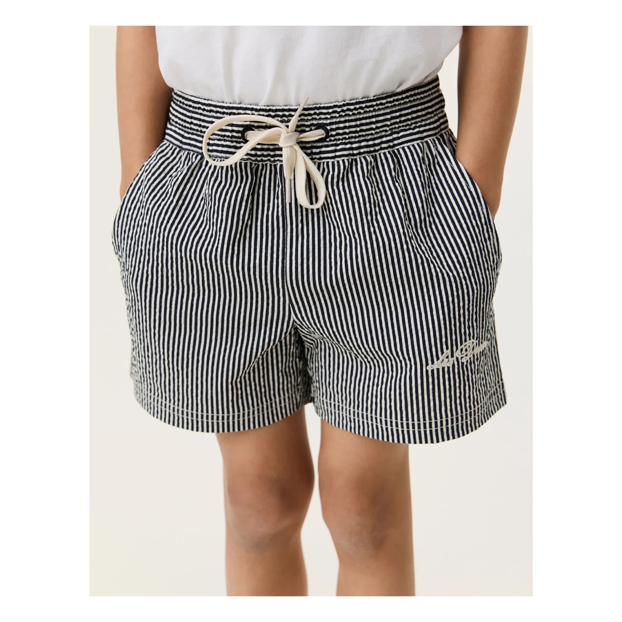 Les Deux - Stan Striped Swimsuit Shorts | Black