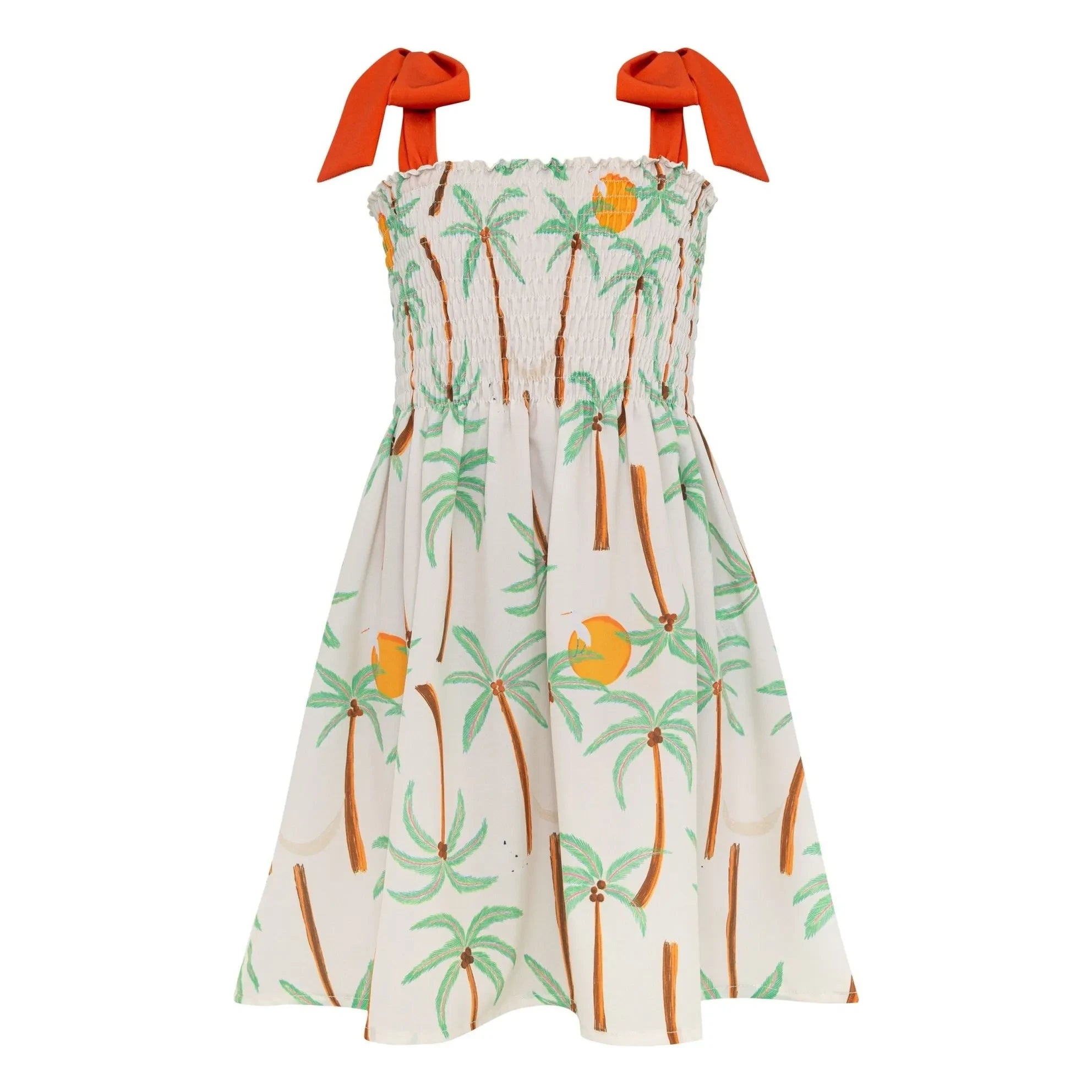 Pepita & Me - Waffle Palm Dress | Ivory