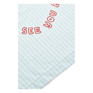 Liewood - Paige Organic Cotton Beach Towel | Y/D Striped Pure Sky / Creme de la Creme