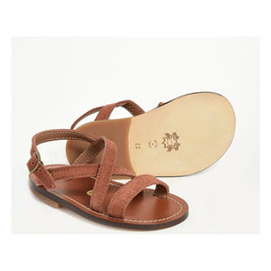 Pèpè - Crossed Ankle Sandals | Brown
