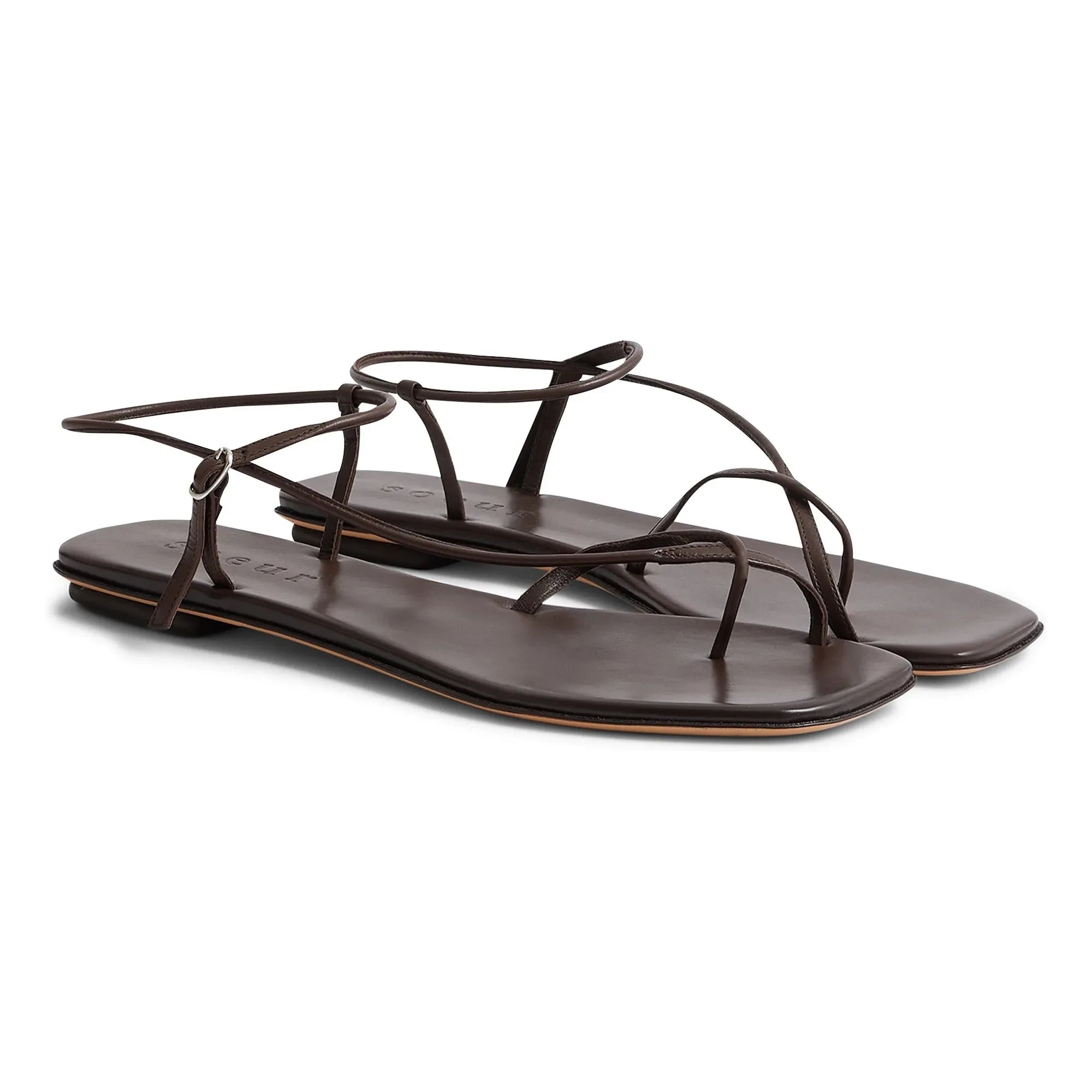 Soeur - Rosalie Leather Sandals | Brown
