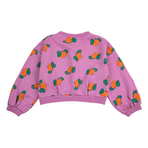 Bobo Choses - Purple Organic Cotton Sweat Crop Top