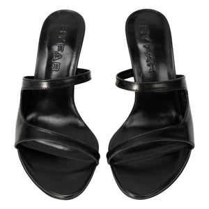 BY FAR - Serena High Heels Semi-Varnished Leather | Black