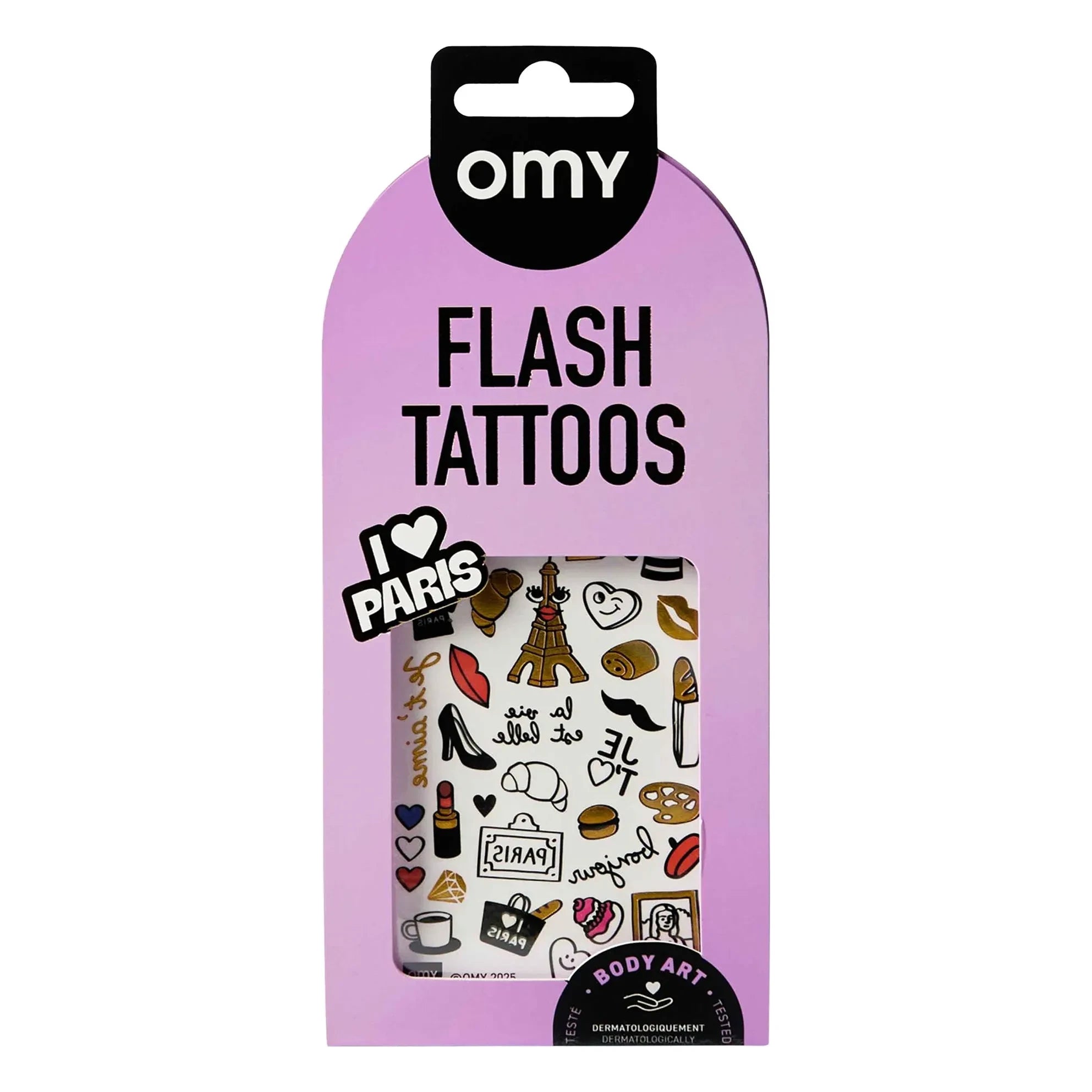 Omy - Ephemeral tattoos I Love Paris