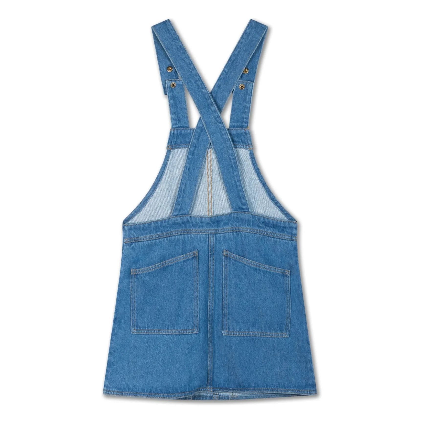 Repose AMS - Organic Cotton Overalls Dress | Denim Blue