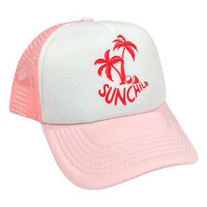 Sunchild - Palmtree Trucker Hat | Powder Pink