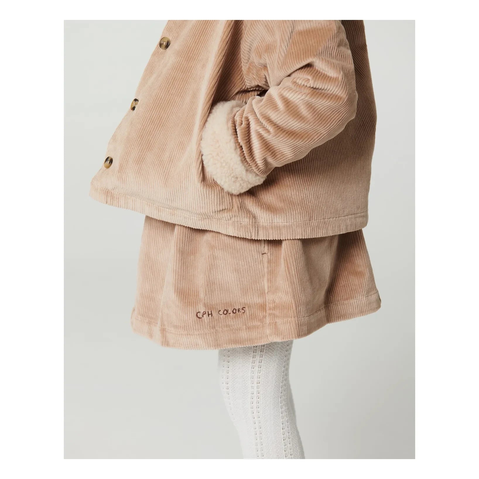 Copenhagen Colors - Organic Cotton Corduroy Skirt | Beige