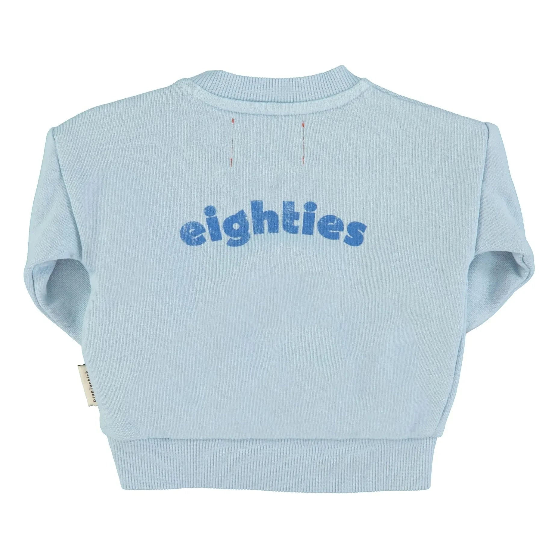 Piupiuchick - Eighties organic cotton sweatshirt | Light Blue
