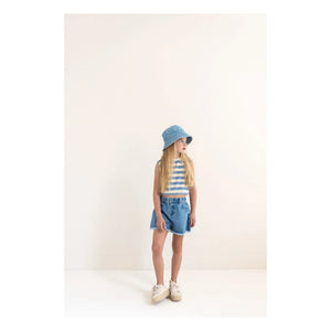 Jenest - Lilou Organik Pamuk Denim Şort | Mavi