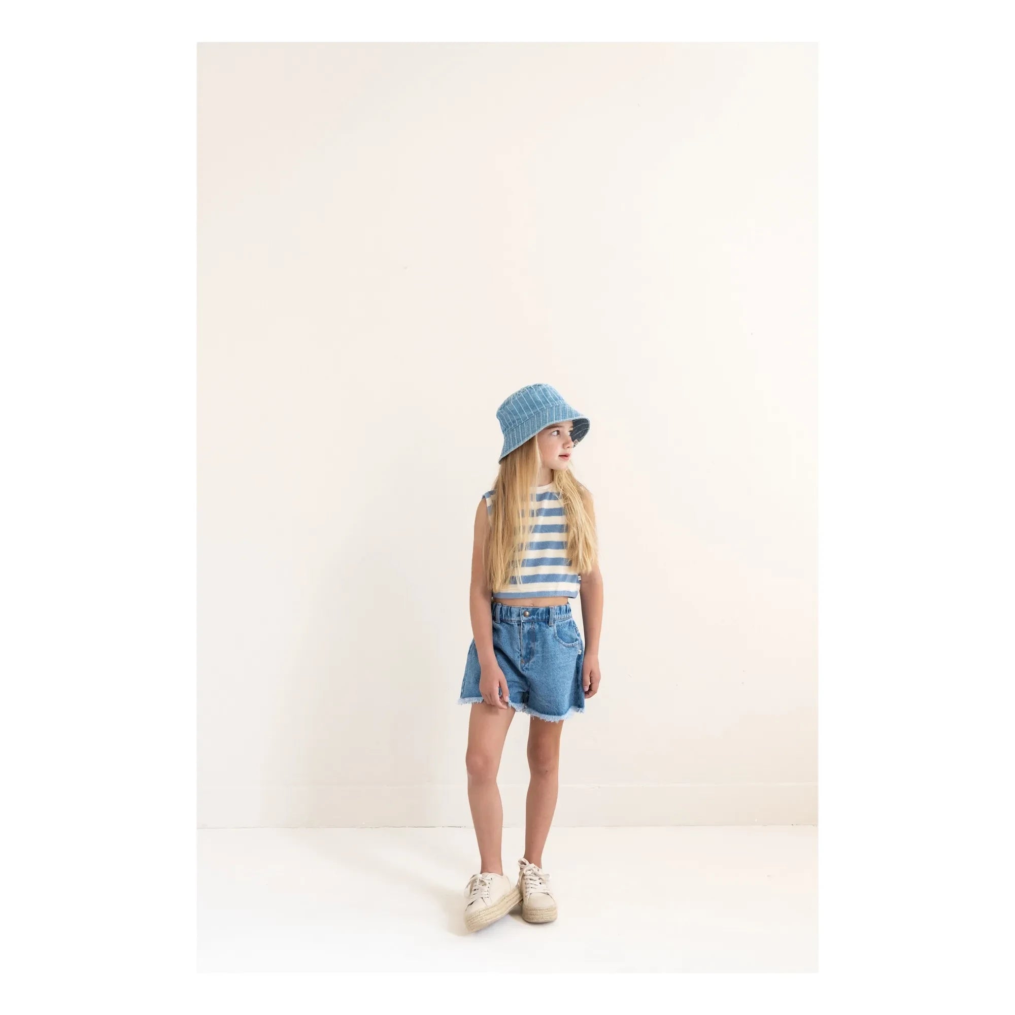 Jenest - Lilou Organik Pamuk Denim Şort | Mavi