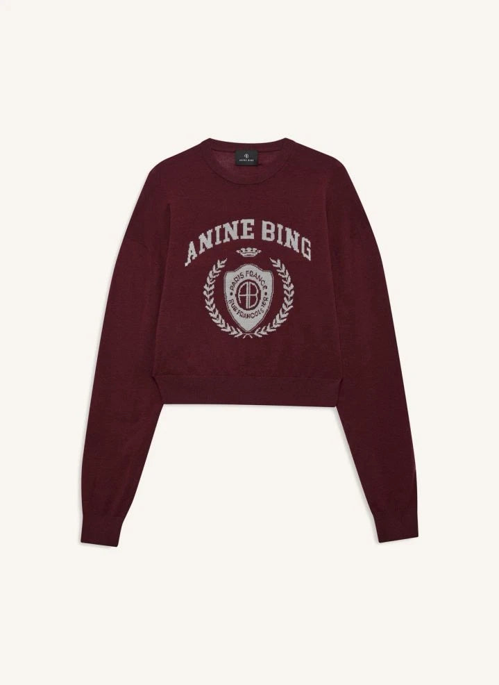 Anine Bing - Sweat Mia Merino Wool | Burgundy