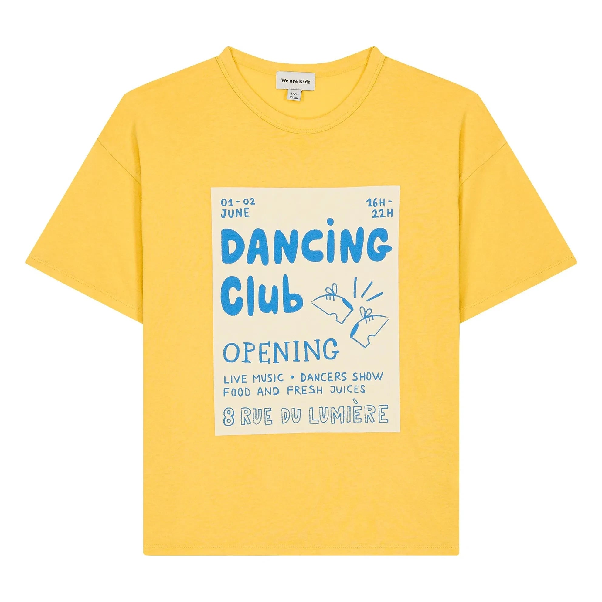 We Are Kids - Dylan Dancing Club T-shirt Organic Cotton | Yellow