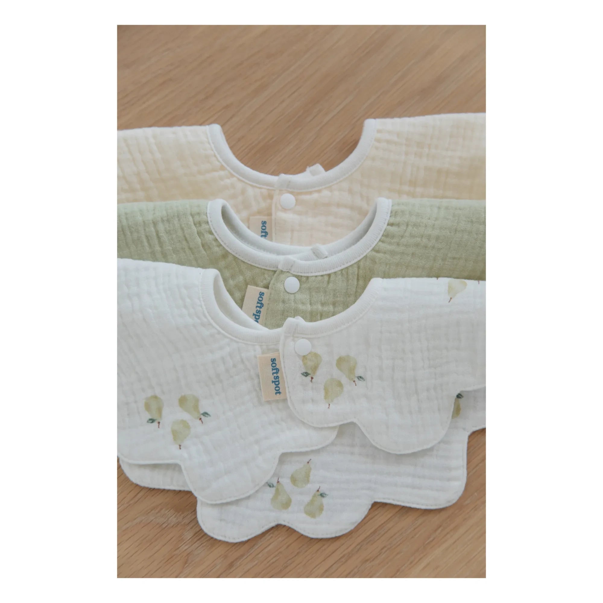 Soft Spot - Organic Cotton Floral Bibs - Set of 3 | Garden