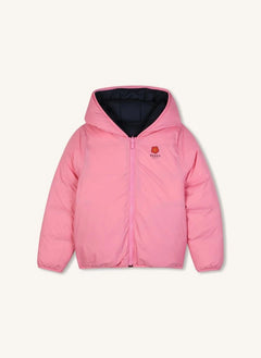 Kenzo - Flower Çift Taraflı Kaz Tüyü Mont | Candy pink