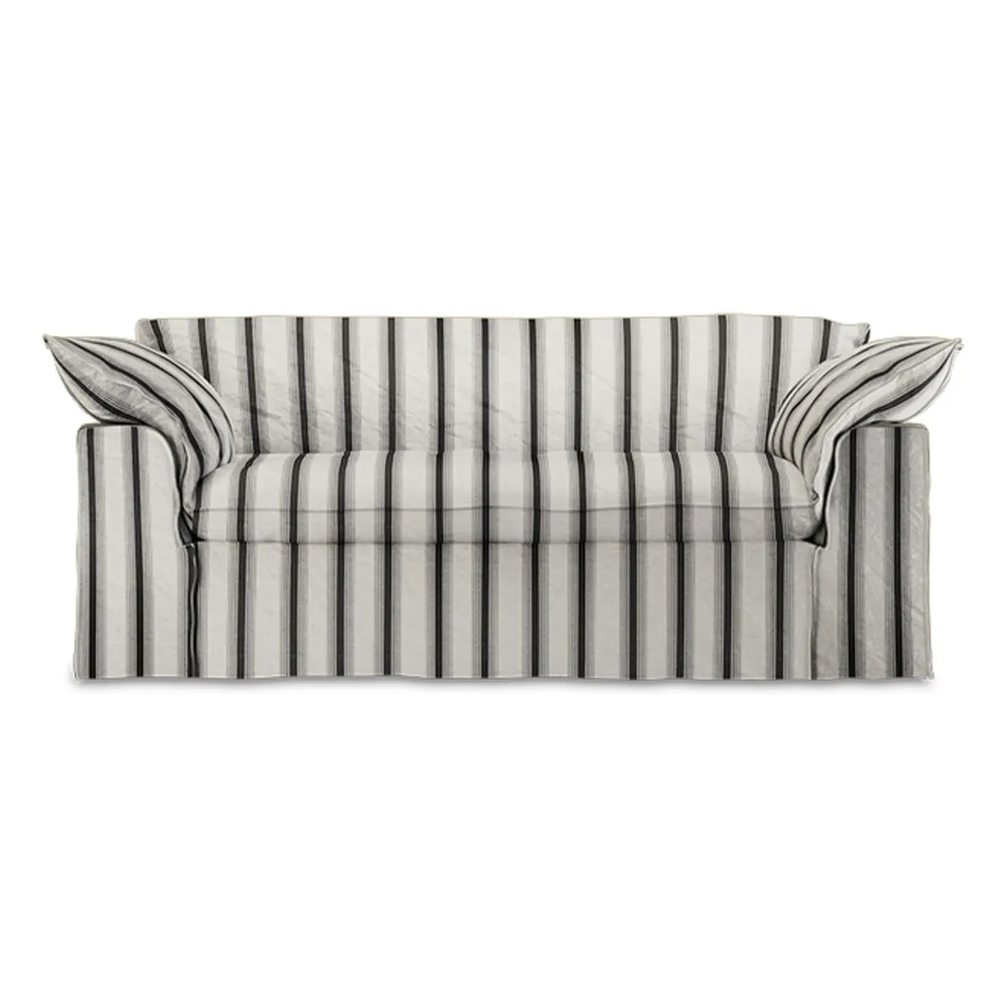 HKliving - Nomad 2-Person Striped Sofa | Chalk