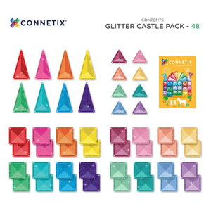 Connetix - Glitter Castle Set | Pastel