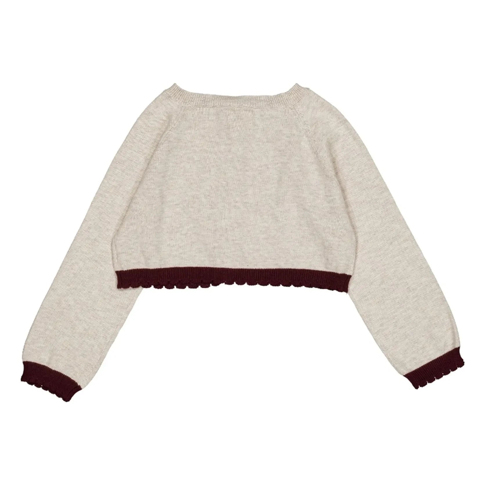 Loir - Chiné Bolero Cardigan | Beige